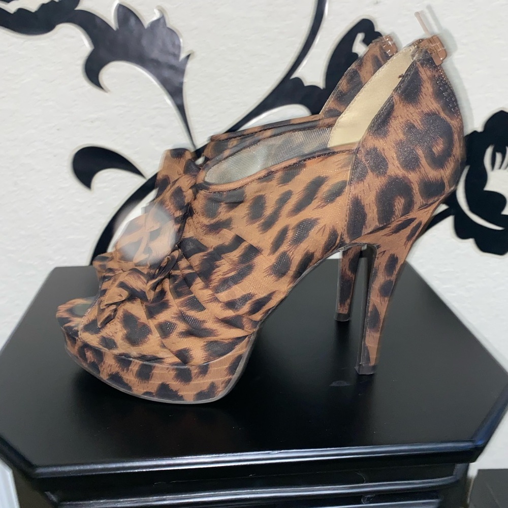 Nine West Platform Booties-Animal Print-Women’s Size 10-Used, Great Condition